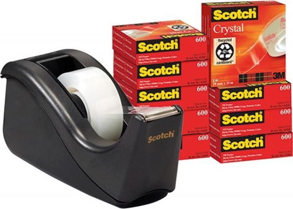 Σετ Ταινία γραφείου Scotch 19MMx33M κρυσταλλική + δωρεάν διανομέας C60 6-1933R10TPC