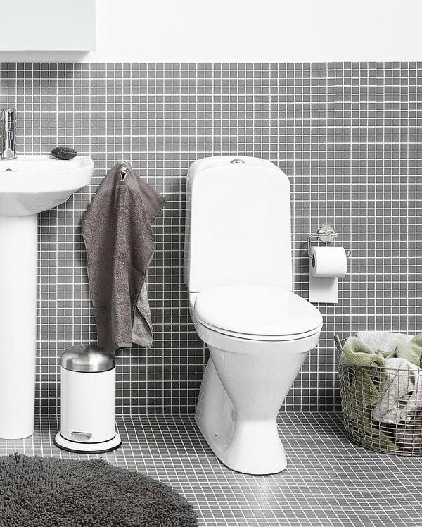 Σετ συμπαγούς λεκάνης WC Gustavsberg Nordic 3 66 cm cm λευκό (GB113510301213)