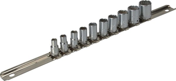 Σετ εργαλείων Stahlwille Σετ καρυδάκια 1/4" 40aD 3/16"-9/16" σε ράγα| 10-κομμάτια STAHLWILLE