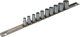 Σετ εργαλείων Stahlwille Σετ καρυδάκια 1/4" 40aD 3/16"-9/16" σε ράγα| 10-κομμάτια STAHLWILLE