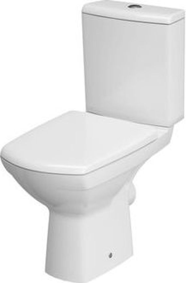 Σετ συμπαγούς λεκάνης WC Cersanit Carina 63 cm λευκό (K31-044)