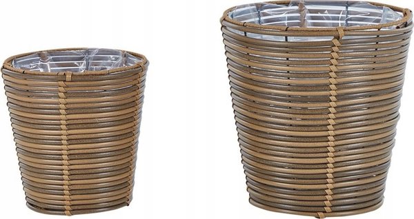 Lumarko Lumarko Σετ 2 καλάθια τεχνορατάν, καφέ SARTI! 11755328 4251682282710