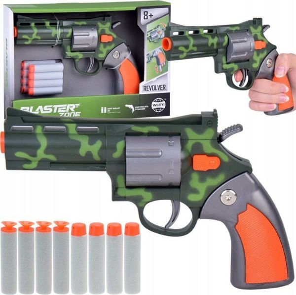 Σετ Πιστόλι Revolver + Αφρώδης σφαίρες Παιχνίδι με πυροβολισμούς ZA5327