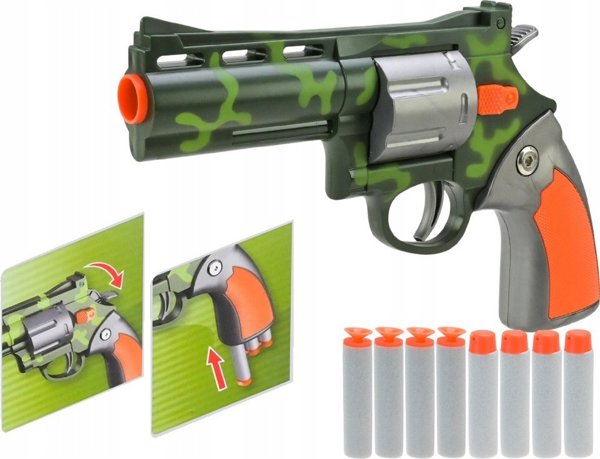 Σετ Πιστόλι Revolver + Αφρώδης σφαίρες Παιχνίδι με πυροβολισμούς ZA5327