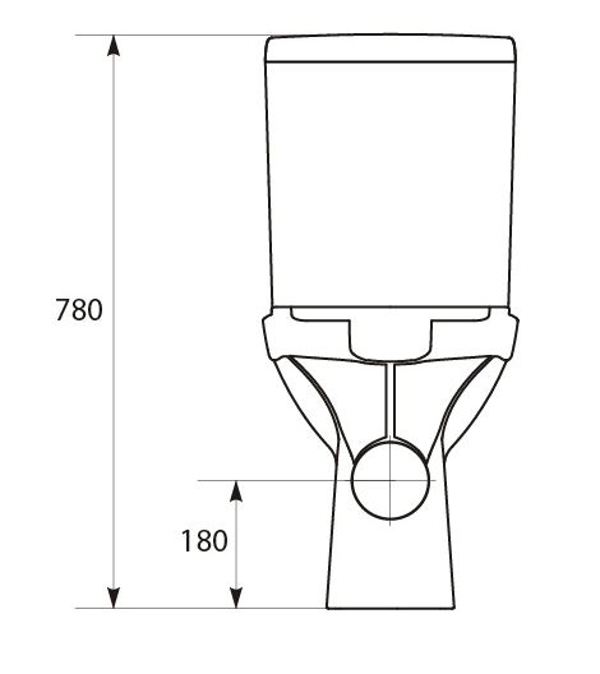 Σετ συμπαγές WC Cersanit Carina 63 cm cm λευκό (K31-045)