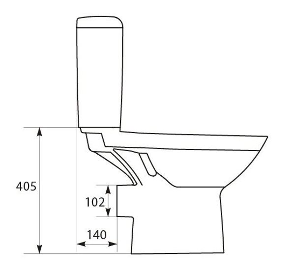 Σετ συμπαγές WC Cersanit Carina 63 cm cm λευκό (K31-045)