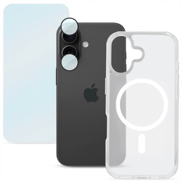 Σετ Roobix 3σε1 Combo για iPhone 17 (θήκη MagSafe + τζάμι + προστασία φακού)