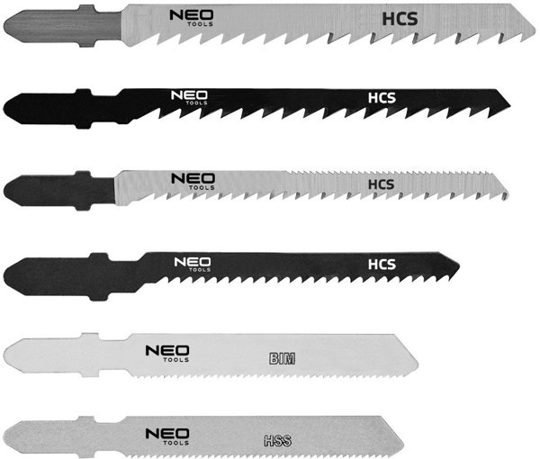 Σετ Λάμες Σπαθοσέγας Neo 6 Τεμαχίων, TPI 6-10-12-21, Υλικό HCS/HHS/BIM, Τύπος T