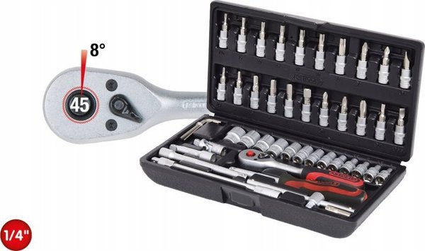 Σετ εργαλείων KS Tools Galvučių komlektas 1/4" 48-vnt CLASSIC, KS Tools