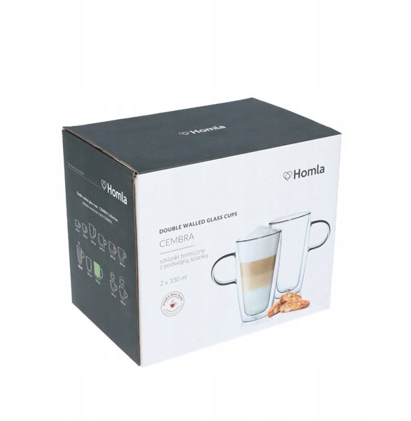Σετ διπλών γυαλιών HOMLA CEMBRA 330 ml - 2 τεμάχια
