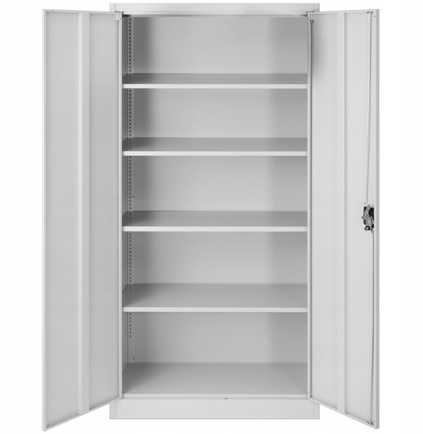 Zestaw 4x biurowa szafa metalowa na akta JAN H, 900 x 1950 x 400 mm, szara