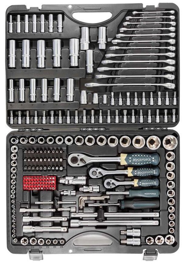 Σετ εργαλείων 216 τεμ. 1/4", 3/8", 1/2" (εξάγωνο) (4-32mm) PREMIUM