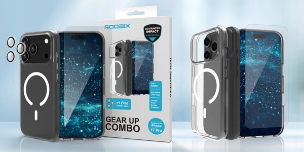 Σετ Roobix 3 σε 1 Combo για iPhone 17 Pro Max (Θήκη MagSafe + Γυαλί + Προστασία Φακού)