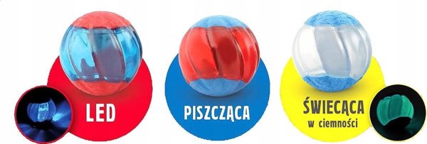 Zeus ZS Duo Ball, 6,3cm, z LED, 2szt/op.