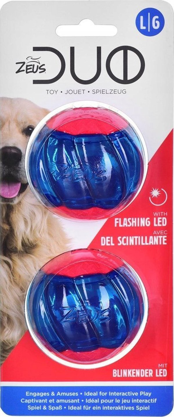 Zeus ZS Duo Ball, 6,3cm, z LED, 2szt/op.