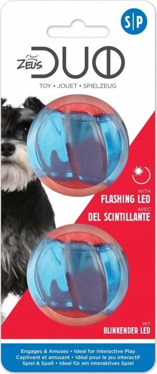 Zeus ZS Duo Ball, 6,3cm, z LED, 2szt/op.