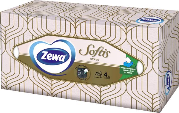 Χαρτομάντηλα μιας χρήσης Zewa ZEWA Softis, 4 στρώσεων, 80 τεμ., σε κουτί