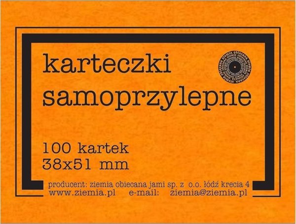 Ziemia Obiecana Αυτοκόλλητα Σημειωματάκια Post-it Fluo 38x51mm 100 Φύλλα Πορτοκαλί