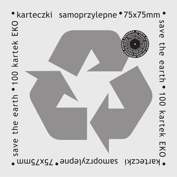 Ziemia Obiecana Αυτοκόλλητες Σημειώσεις Eco 75x75mm, 100 Φύλλα, Λευκές