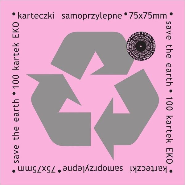 Ziemia Obiecana Αυτοκόλλητες Νότες Promised Land Eco, Φλούο Ροζ, 75x75mm, 100 Φύλλα