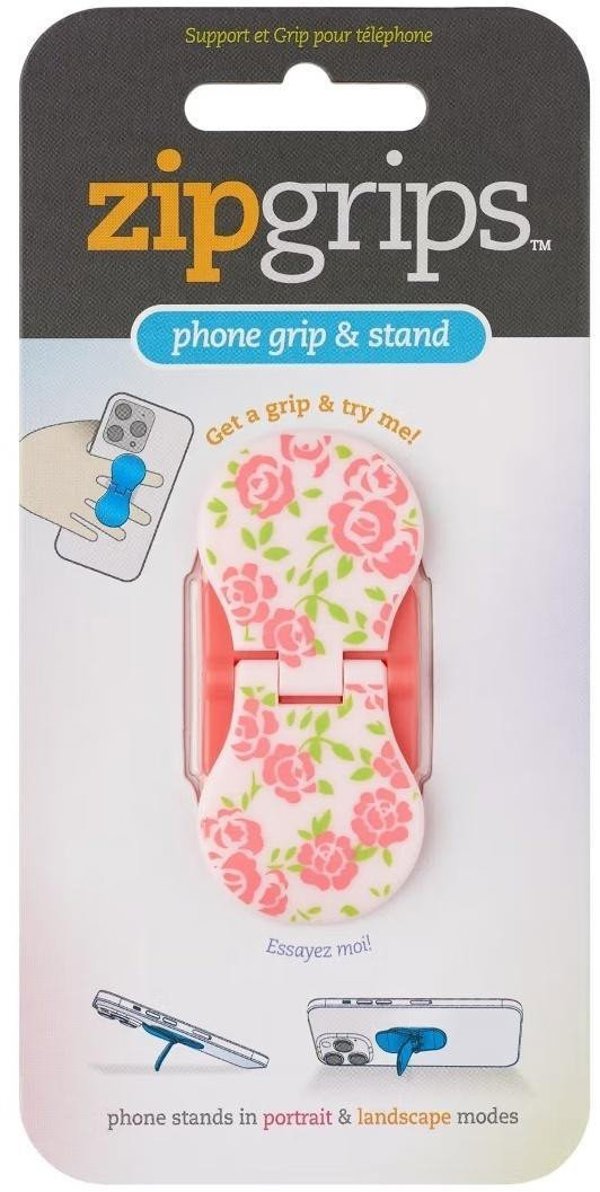 ZipGrip λαβή δακτύλου για τηλέφωνο Ροζ λουλούδια