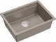 Νεροχύτης Quadron UNIQUE LOGAN 100 GraniteQ νεροχύτης soft taupe 56x45x21,5 cm 1-θέσιος υποκαθήμενος με χειροκίνητο σιφόνι χρυσό