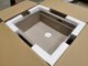 Νεροχύτης Quadron UNIQUE LOGAN 100 GraniteQ νεροχύτης soft taupe 56x45x21,5 cm 1-θέσιος υποκαθήμενος με χειροκίνητο σιφόνι χρυσό