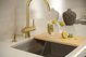Νεροχύτης Quadron UNIQUE LOGAN 100 GraniteQ νεροχύτης soft taupe 56x45x21,5 cm 1-θέσιος υποκαθήμενος με χειροκίνητο σιφόνι χρυσό