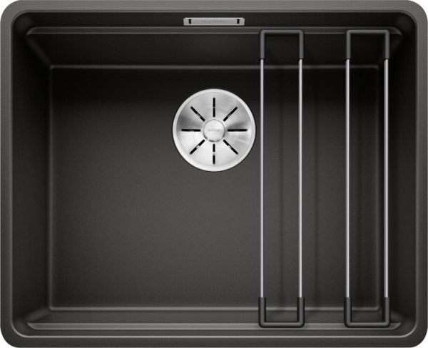 Νεροχύτης Blanco Etagon 500-F Silgranit PuraDur Μαύρο, Με Σύστημα InFino και Ράγες Ανοξείδωτου Χάλυβα