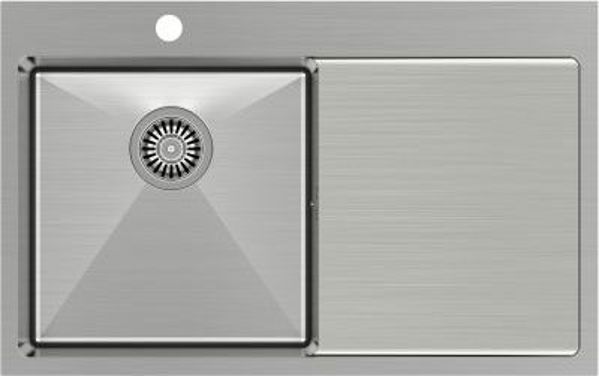 Quadron Νεροχύτης Κουζίνας RUSSEL 111 SteelQ, Βουρτσισμένο Ατσάλι, 1mm, Μοντέρνος Σχεδιασμός