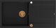 Νεροχύτης GraniteQ EVAN 146 XL GraniteQ νεροχύτης με σιφόνι Push 2 Open 1-θέσιος χωρίς αποστράγγιση (1000x500x210| θάλαμος 420x480) καθαρός άνθρακας / χάλκινα στοιχεία