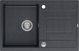 Νεροχύτης GraniteQ MORGAN 111 GraniteQ νεροχύτης black diamond με σιφόνι Push To Open 1-θέσιο με/χωρίς / στοιχεία από ανοξείδωτο ατσάλι