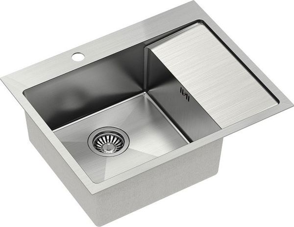 Quadron Νεροχύτης Κουζίνας RUSSEL 116 SteelQ, Ανοξείδωτο Ατσάλι, Βουρτσισμένο Φινίρισμα, 1mm Πάχος