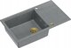 Νεροχύτης GraniteQ EVAN 136 XL GraniteQ νεροχύτης με σιφόνι Push To Open 1-θέσιο χωρίς αποστράγγιση (860x500x210| θάλαμος 420x490) ασημί πέτρα / χρυσά στοιχεία