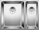 Blanco Andano 340/180-U Νεροχύτης Κουζίνας Inox με Βαλβίδα InFino, Αριστερή Γούρνα, 522979