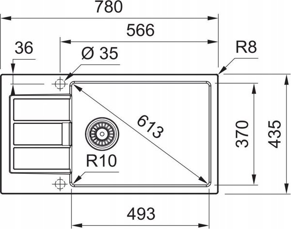 Νεροχύτης Franke Franke νεροχύτης S2D Slim 611-78 XL 143.0618.649 Λευκός 8372521 7612985850643