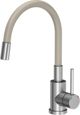 Νεροχύτης Steiner EDWARD 111 Fusion μπεζ 780*440 με χειροκίνητο σιφόνι σετ με μπαταρία Maggie
