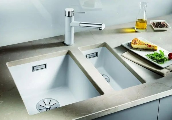 Νεροχύτης Blanco Υποκαθήμενος SUBLINE 160-U Silgranit αλουμεταλλικό, InFino