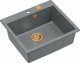 Νεροχύτης GraniteQ MORGAN 110 GraniteQ νεροχύτης silver stone με σιφόνι Push To Open χρώμα χαλκού 1-θέσιος χωρίς οπή + 4 στηρίγματα