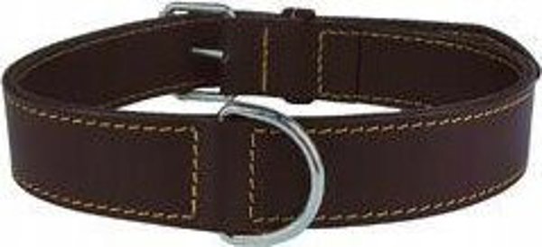 Zolux LEATHER LINED COLLAR 65MM BRN