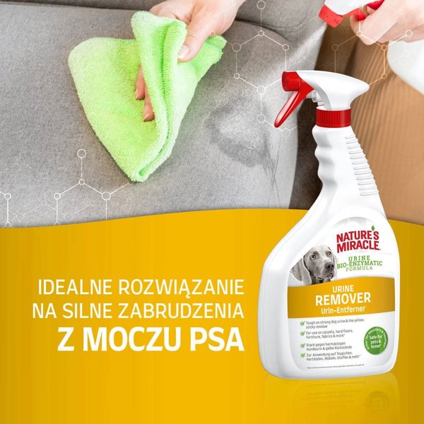 Zolux Nature's Miracle Urine Remover - Καθαριστικό Λεκέδων Ούρων Σκύλου, Βιοενζυματική Φόρμουλα, 946ml