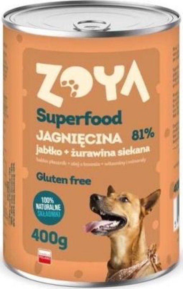ZOYA Αρνί - Superfood - Υγρή τροφή για σκύλους - 400g