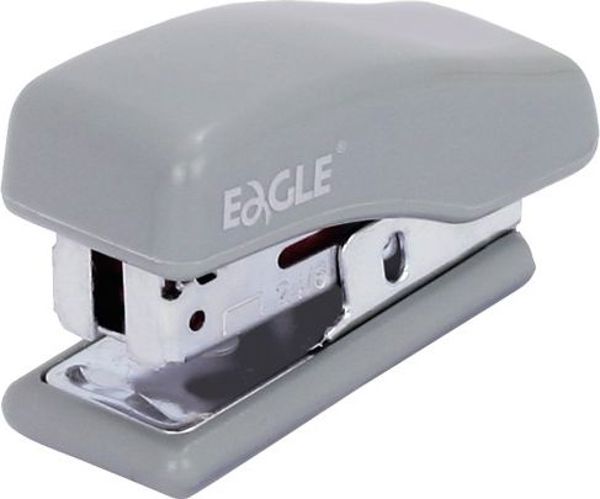 Συρραπτικό Eagle 868 Mini, Μεταλλική Κατασκευή με Ενσωματωμένο Εξολκέα, Γκρι, Χωρητικότητα 10 Φύλλων