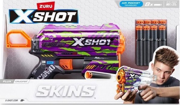 Zuru Εκτοξευτής SKINS FLUX (8 Βέλη) Crucifer