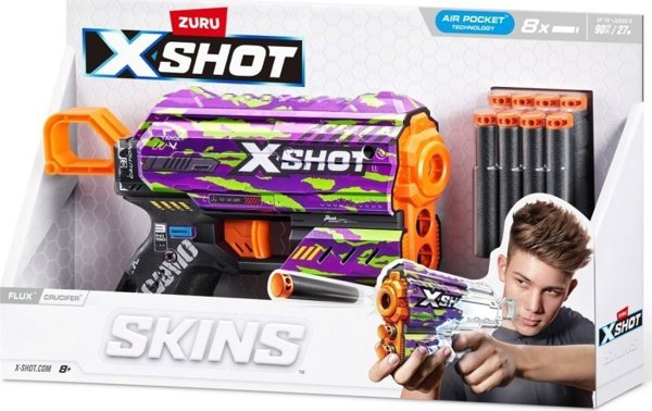 Zuru Εκτοξευτής SKINS FLUX (8 Βέλη) Crucifer