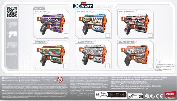 Zuru Εκτοξευτής SKINS FLUX (8 Βέλη) Crucifer