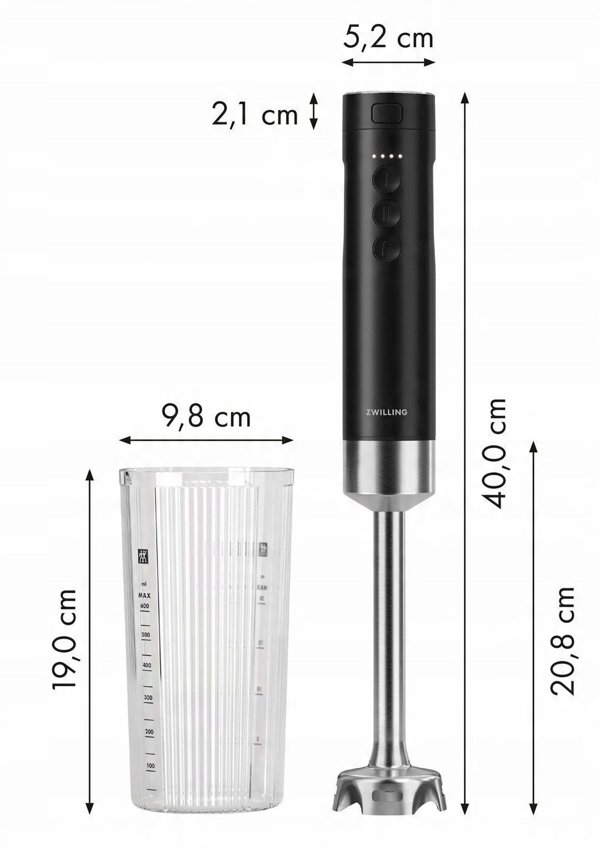 Zwilling Xtend Ασύρματο Ραβδομπλέντερ, Επαναφορτιζόμενο, Χωρίς Μπαταρία, 4009839678356