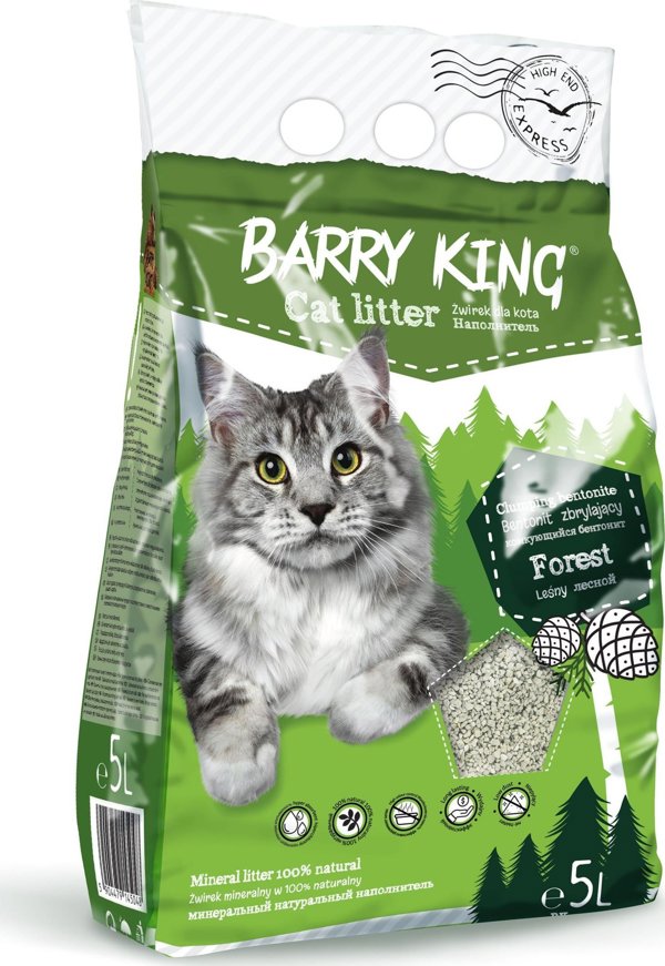 Barry King Forest Μπεντονίτης Γάτας, Συσσωματώμενη Άμμος με Άρωμα Δάσους, 5lt
