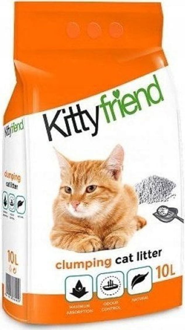 Άμμος για γάτες Sanicat Kittyfriend, μπεντονίτης, σκληρά σβησίματα, 10L
