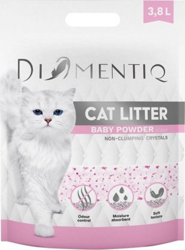 Άμμος για Γάτες Triton Baby Powder Σιλικονούχος, μη συσσωματούμενη - 3,8 λίτρα